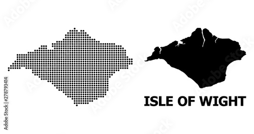 Fotografie, Tablou Dot Pattern Map of Isle of Wight