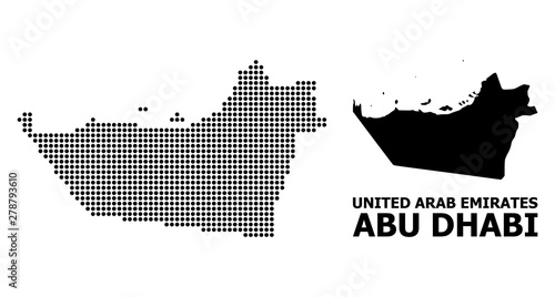 Pixel Mosaic Map of Abu Dhabi Emirate