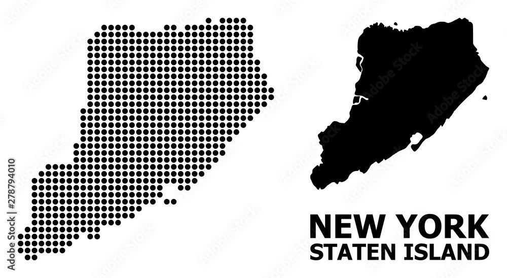 Dotted Pattern Map of Staten Island