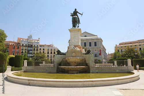 MADRID, SPAIN - JULY 2, 2019:  Monument to Philip IV of Spain, Spain photo