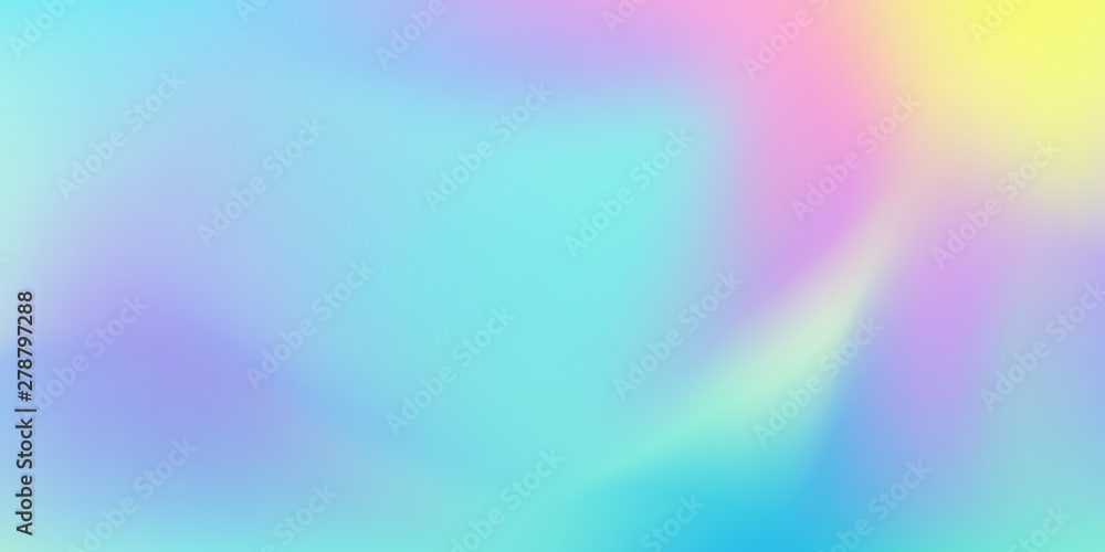 Iridescent color blend background, abstract liquid pattern. Vector holographic fluid colors gradient blend background
