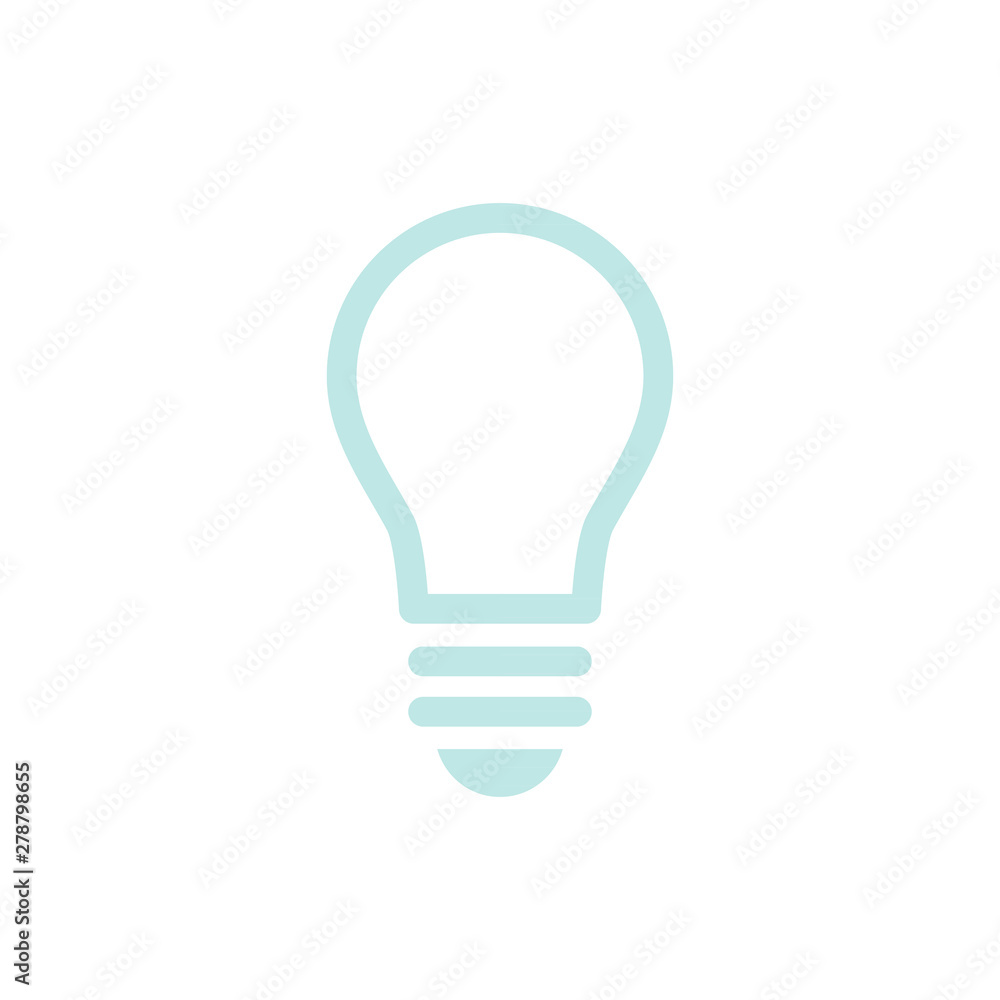 Light bulb icon. Vector illustration, flat design Light bulb icon. Vector illustration, flat design