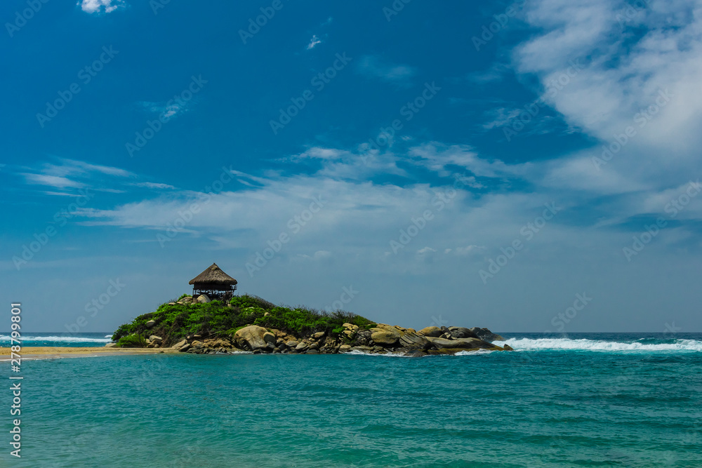 Naklejka premium A beautiful view from Tayrona National Park, Santa Marta, Colombia