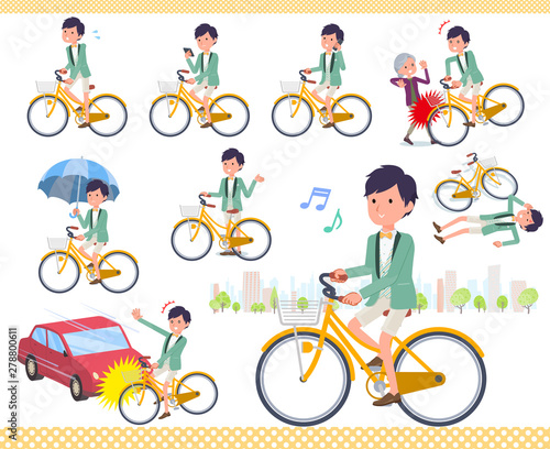 flat type green casual tuxedo men_city cycle
