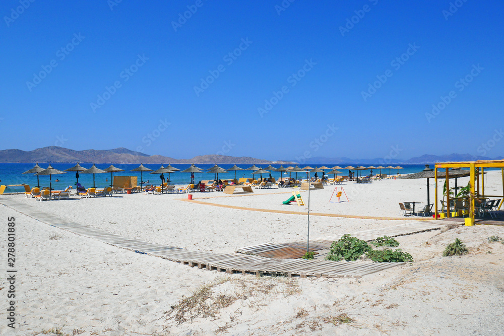 beach with umbrellas and chairs on beach beach with umbrellas and chairs on beach