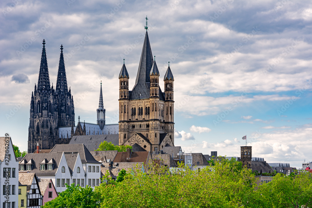 Great Saint Martin Church and Cologne Cathedral