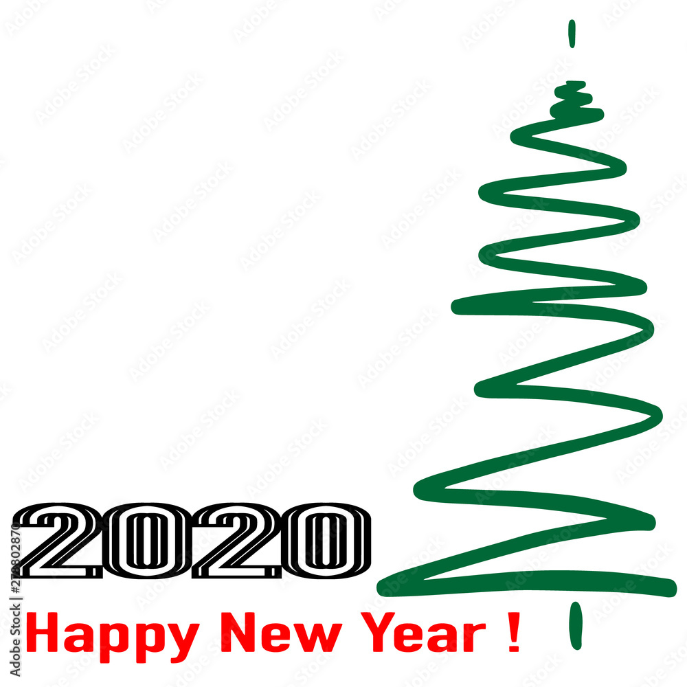 Happy New Year 2020 .Explosive text from dots 2020 .Vector illustration. Isolated Happy New Year 2020 .Explosive text from dots 2020 .Vector illustration. Isolated