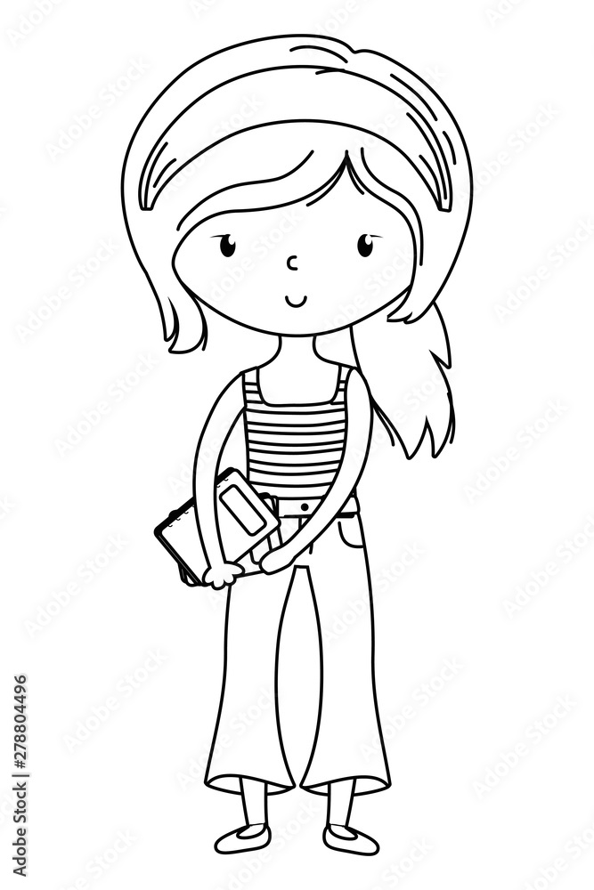 Teenager girl cartoon design vector illustrator Teenager girl cartoon design vector illustrator