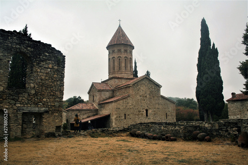 Ancient Ikalto monastery in Kakheti, Georgia. Antique georgian monastery Ikalto in Telavi photo