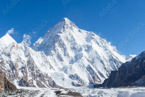K2 mountain peak, second highest mountain in the world, K2 trek, Pakistan, Asia photo
