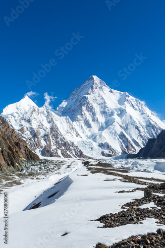 K2 mountain peak  second highest mountain in the world  K2 trek  Pakistan  Asia