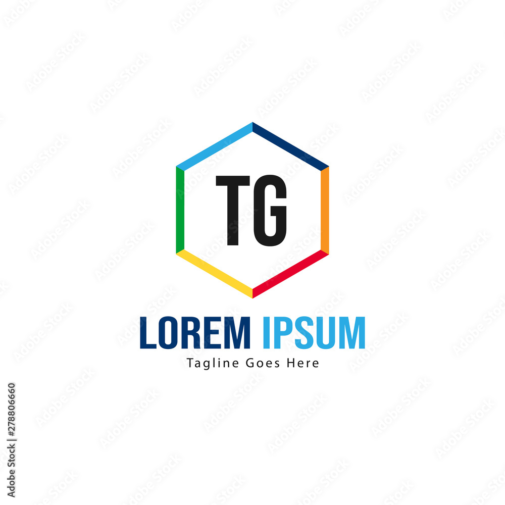 Initial TG logo template with modern frame. Minimalist TG letter logo vector illustration Initial TG logo template with modern frame. Minimalist TG letter logo vector illustration