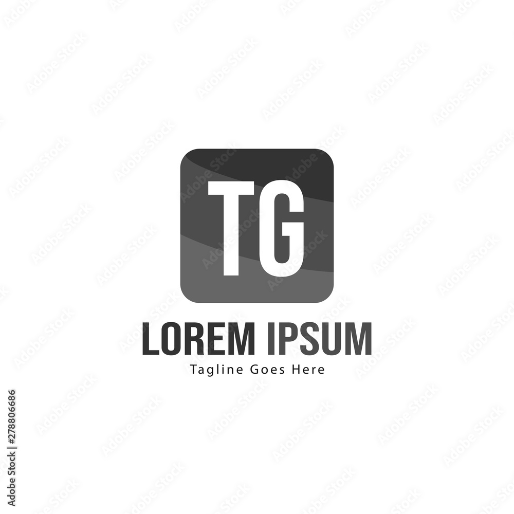 Initial TG logo template with modern frame. Minimalist TG letter logo vector illustration Initial TG logo template with modern frame. Minimalist TG letter logo vector illustration