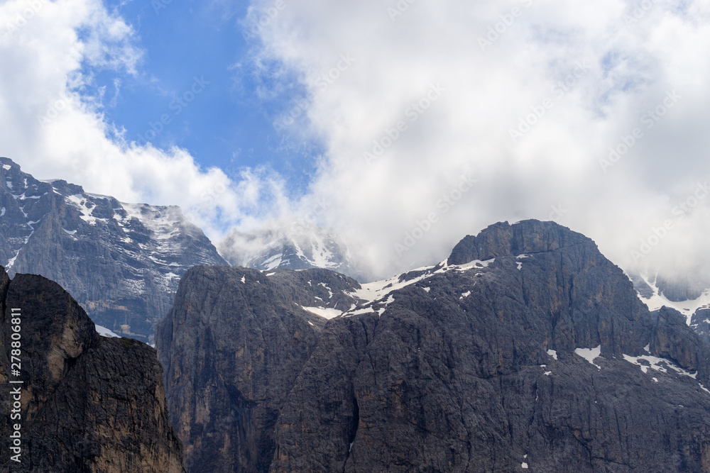 Mountain peaks of the dolomites Mountain peaks of the dolomites