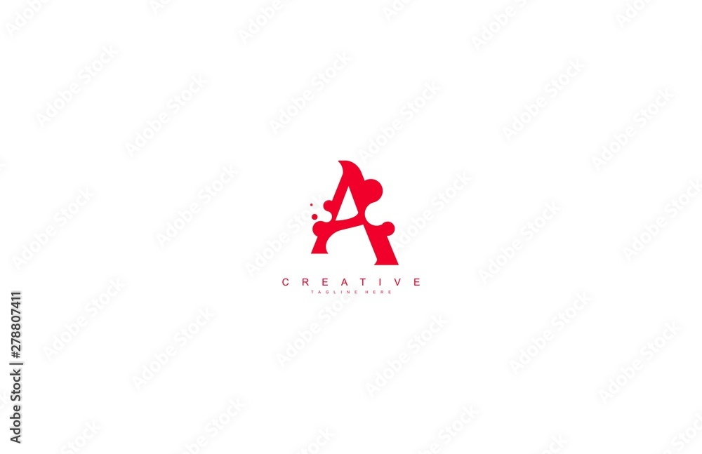 creative letter A with dots shape trendy abstract logo design creative letter A with dots shape trendy abstract logo design