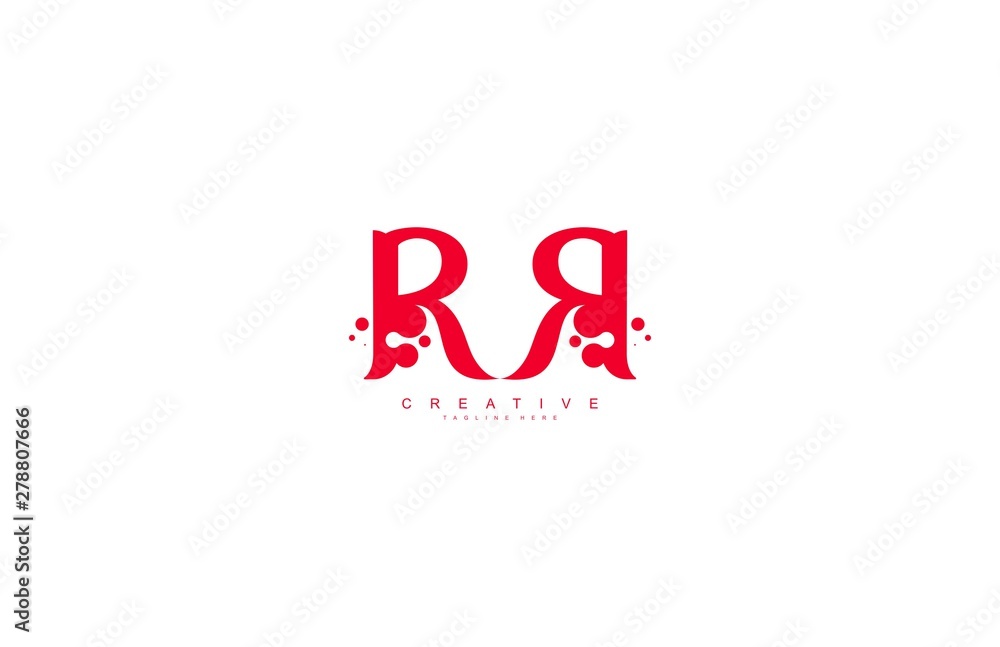 creative letter RR with dots shape trendy abstract logo design creative letter RR with dots shape trendy abstract logo design