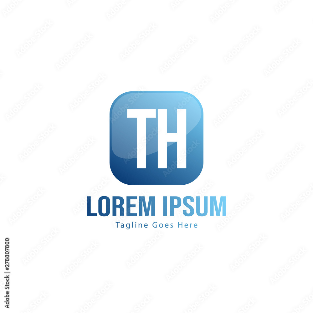 Initial TH logo template with modern frame. Minimalist TH letter logo vector illustration Initial TH logo template with modern frame. Minimalist TH letter logo vector illustration