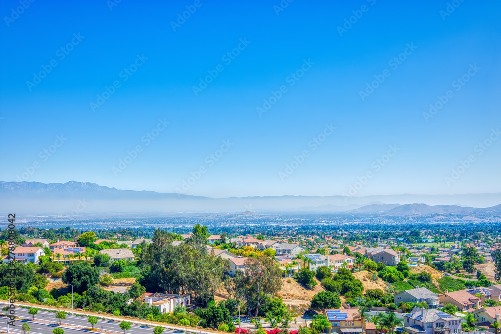 aerial view of the inland empire