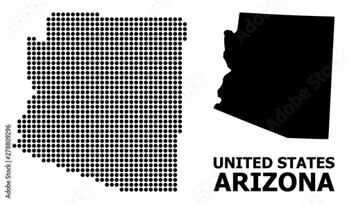 Dot Pattern Map of Arizona State photo