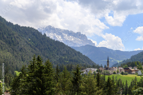 a mountain road in the dolomites