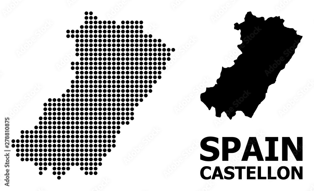 Pixelated Pattern Map of Castellon Province