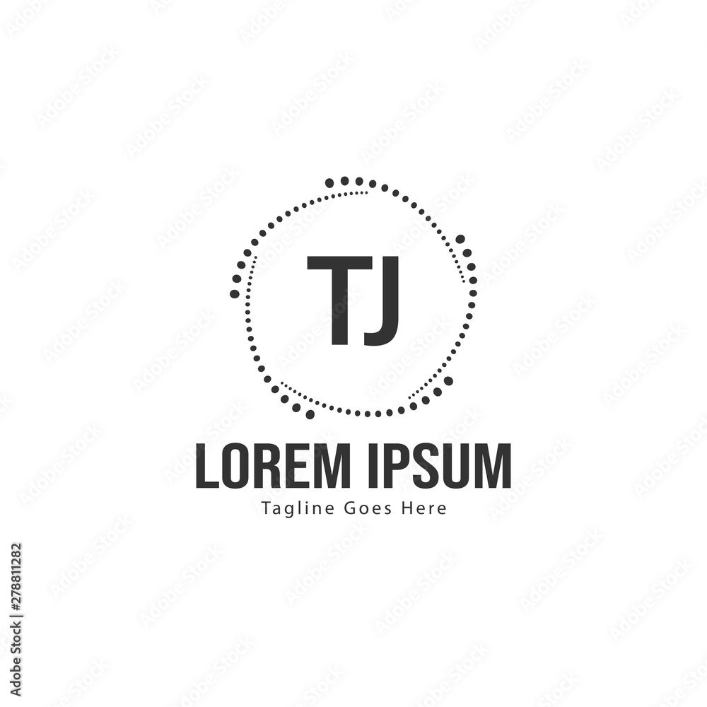Initial TJ logo template with modern frame. Minimalist TJ letter logo vector illustration Initial TJ logo template with modern frame. Minimalist TJ letter logo vector illustration