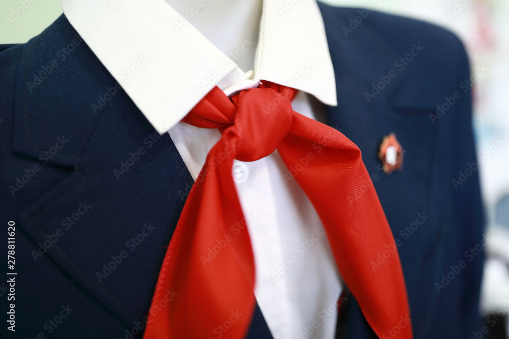 Soviet pioneer red scarf Soviet pioneer red scarf
