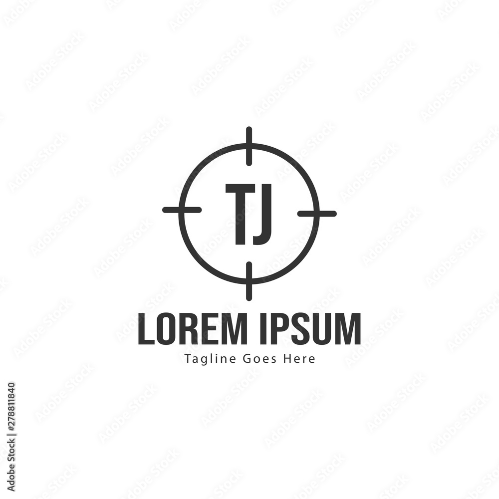 Initial TJ logo template with modern frame. Minimalist TJ letter logo vector illustration Initial TJ logo template with modern frame. Minimalist TJ letter logo vector illustration