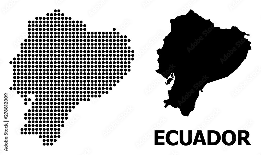 Pixelated Pattern Map of Ecuador