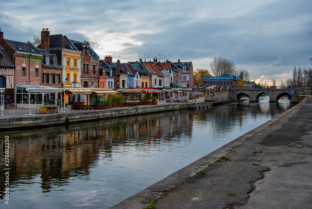 Beautiful houses in Amiens, France