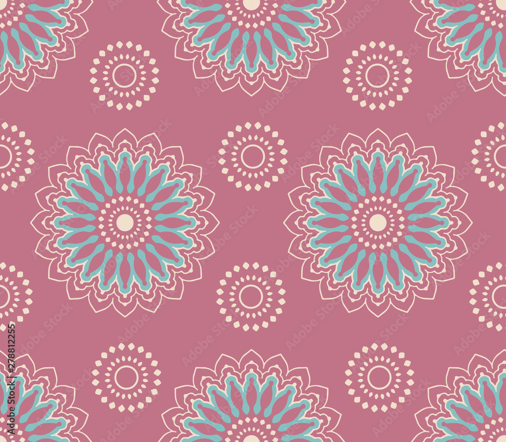 Seamless pattern with mandalas Seamless pattern with mandalas