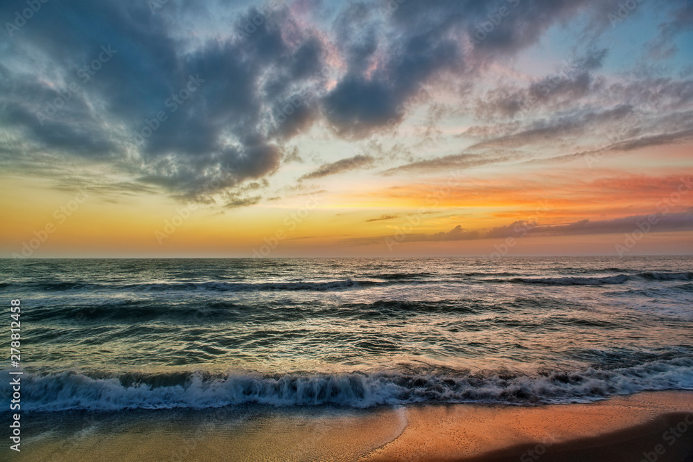 sunset over the sea