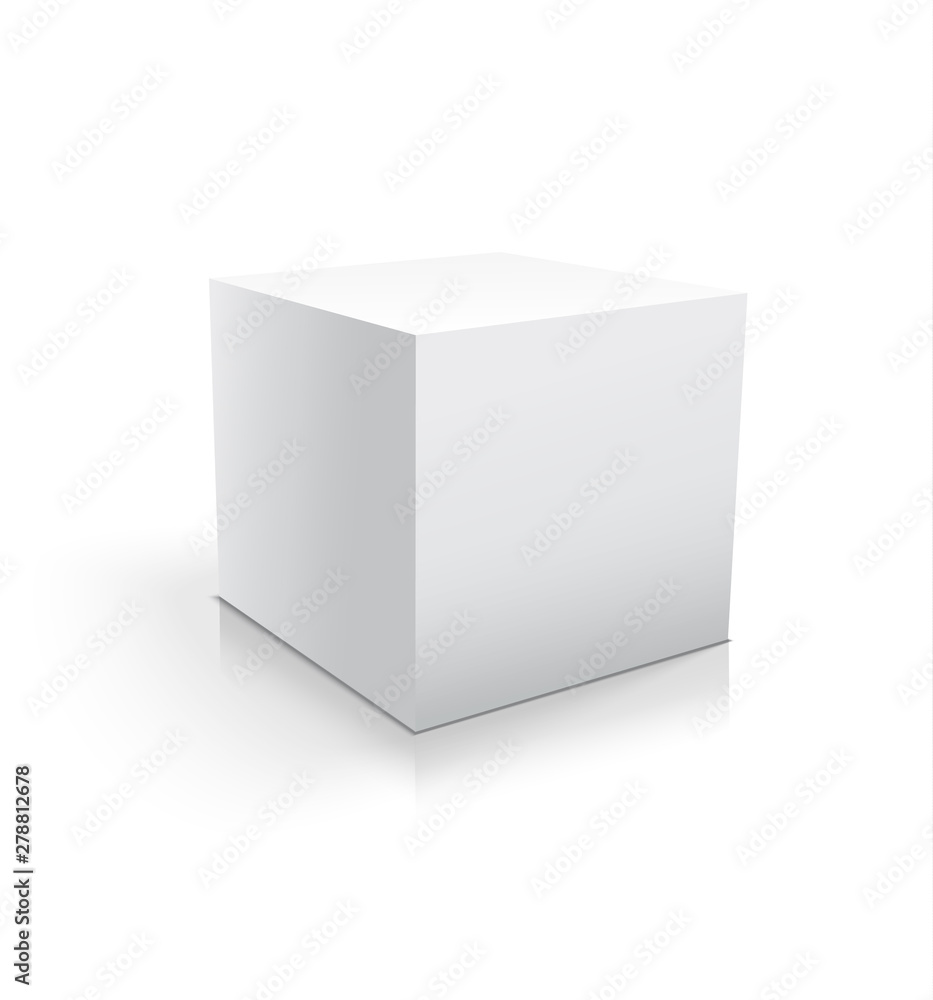 Box white icon. Template for your design. Box white icon. Template for your design.
