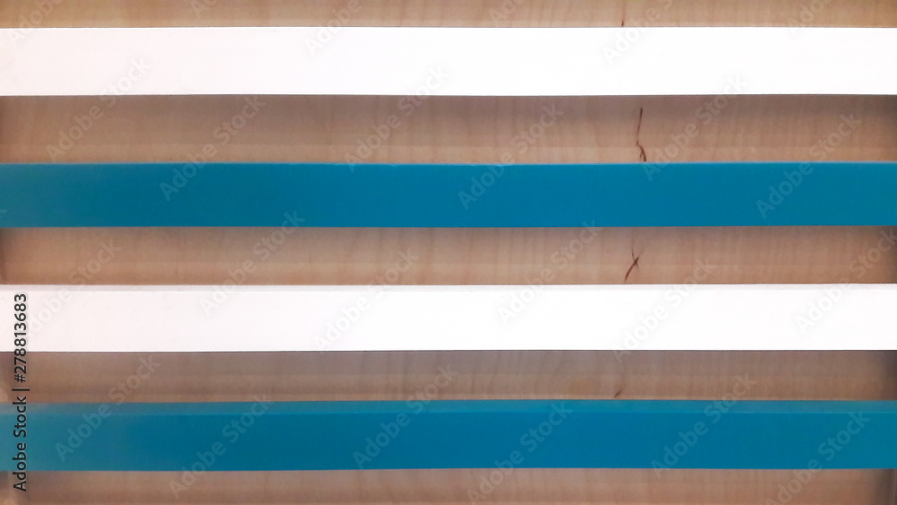 Background of plywood and white and blue boards Background of plywood and white and blue boards