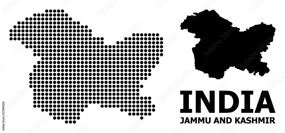 Dotted Pattern Map of Jammu and Kashmir State