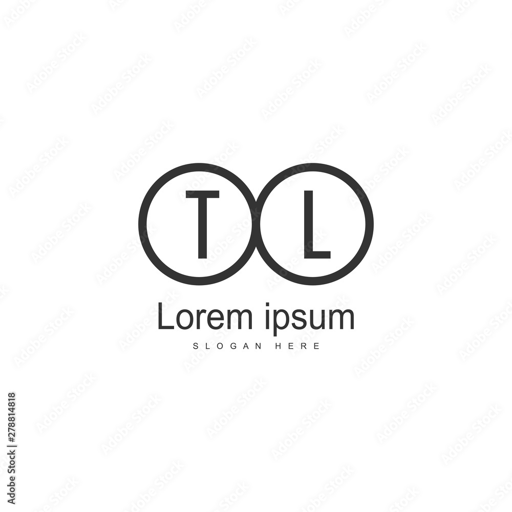 Initial TL logo template with modern frame. Minimalist TL letter logo vector illustration Initial TL logo template with modern frame. Minimalist TL letter logo vector illustration