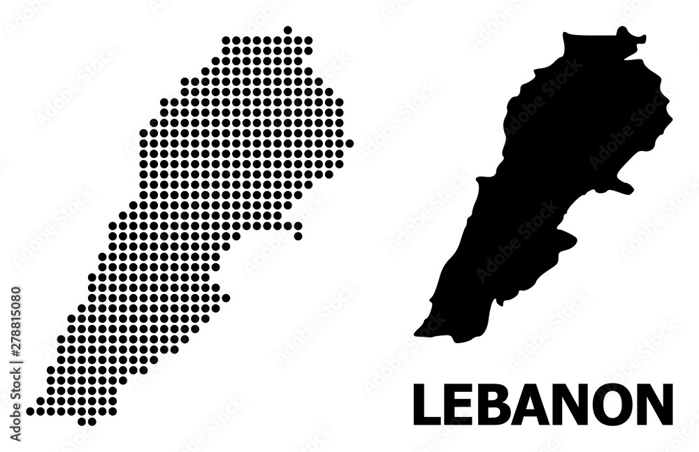 Pixelated Mosaic Map of Lebanon