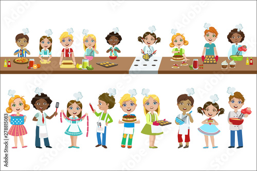 Kids On Cooking Lesson