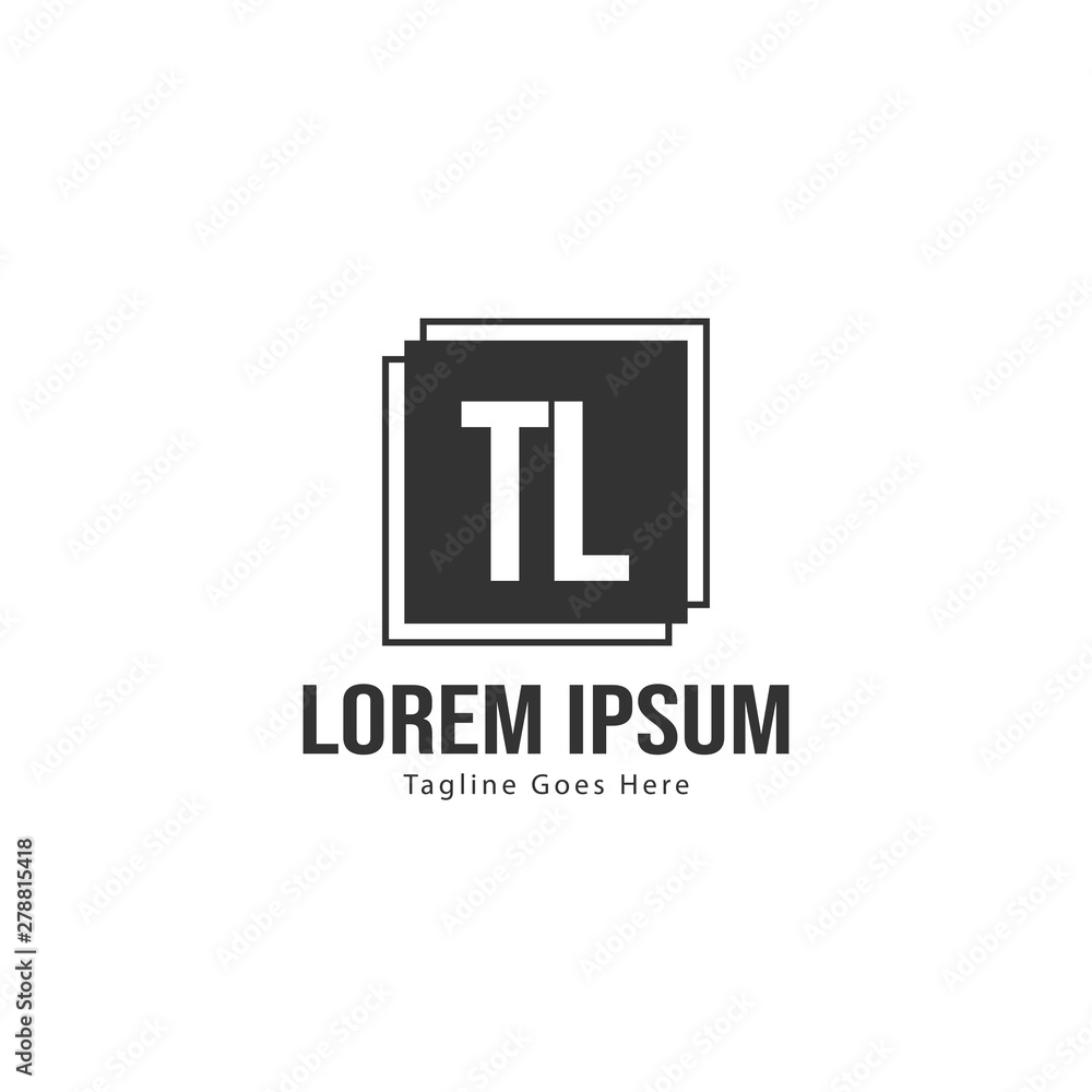 Initial TL logo template with modern frame. Minimalist TL letter logo vector illustration Initial TL logo template with modern frame. Minimalist TL letter logo vector illustration