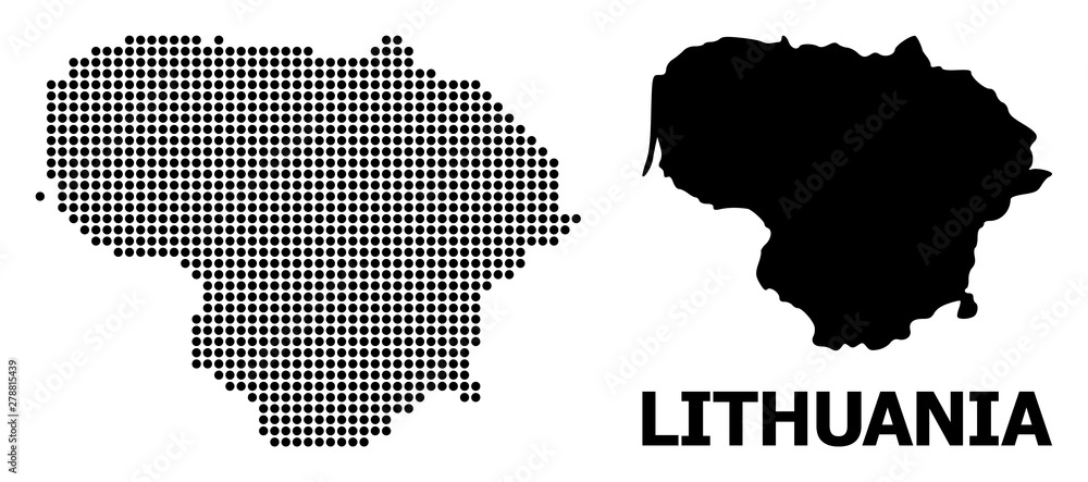 Dot Pattern Map of Lithuania