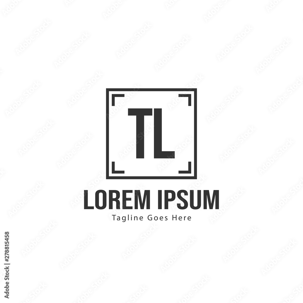 Initial TL logo template with modern frame. Minimalist TL letter logo vector illustration Initial TL logo template with modern frame. Minimalist TL letter logo vector illustration