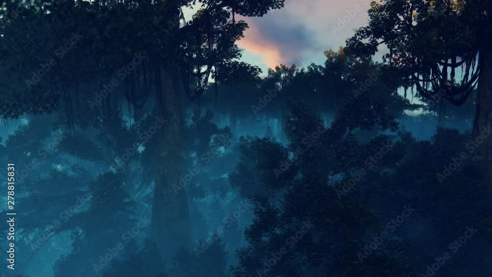 Flight through a magical forest, 4k Flight through a magical forest, 4k
