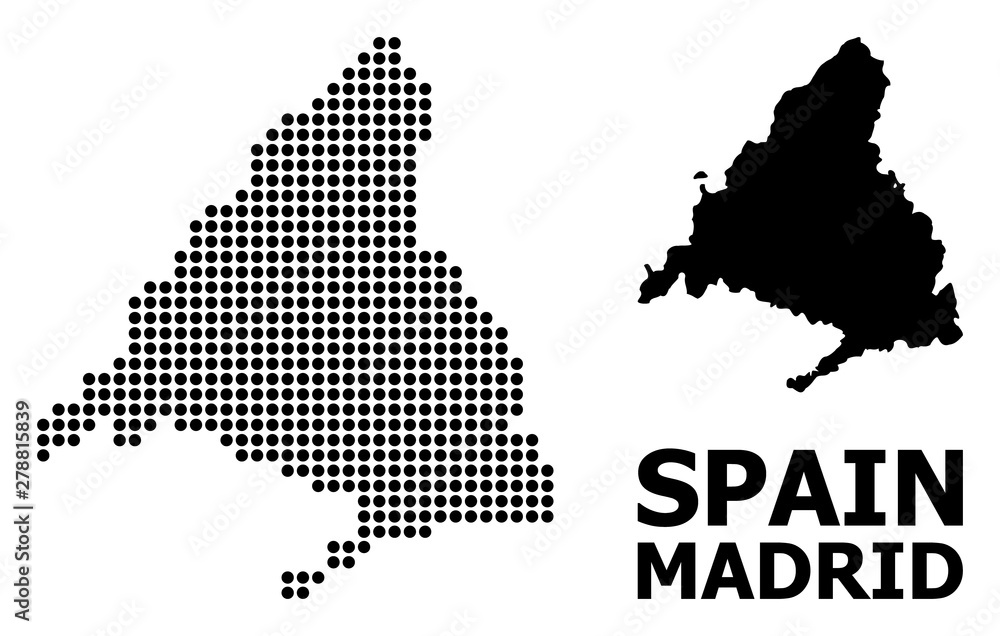 Pixelated Pattern Map of Madrid Province