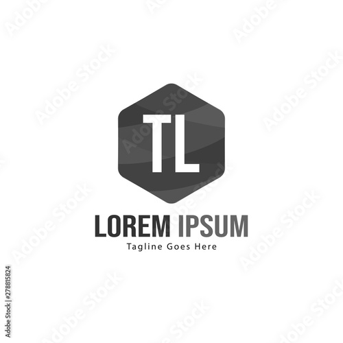 Initial TL logo template with modern frame. Minimalist TL letter logo vector illustration