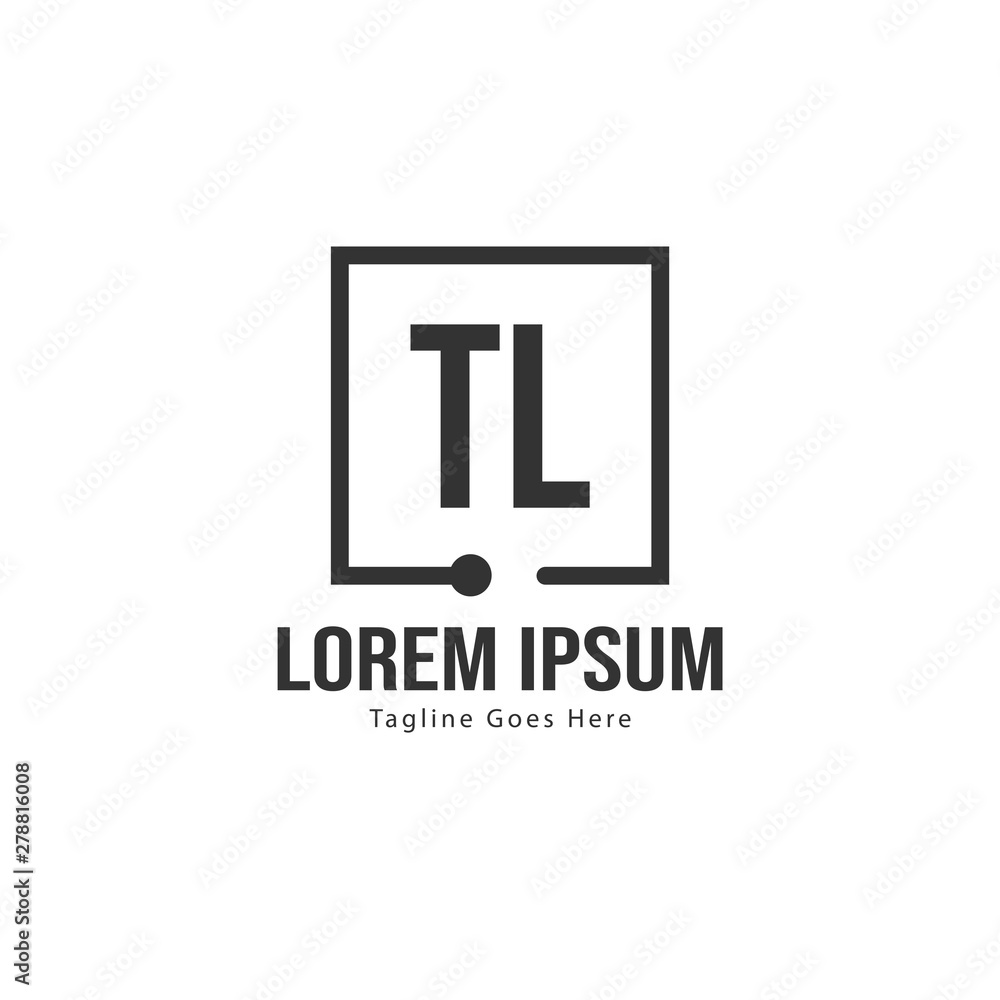 Initial TL logo template with modern frame. Minimalist TL letter logo vector illustration Initial TL logo template with modern frame. Minimalist TL letter logo vector illustration