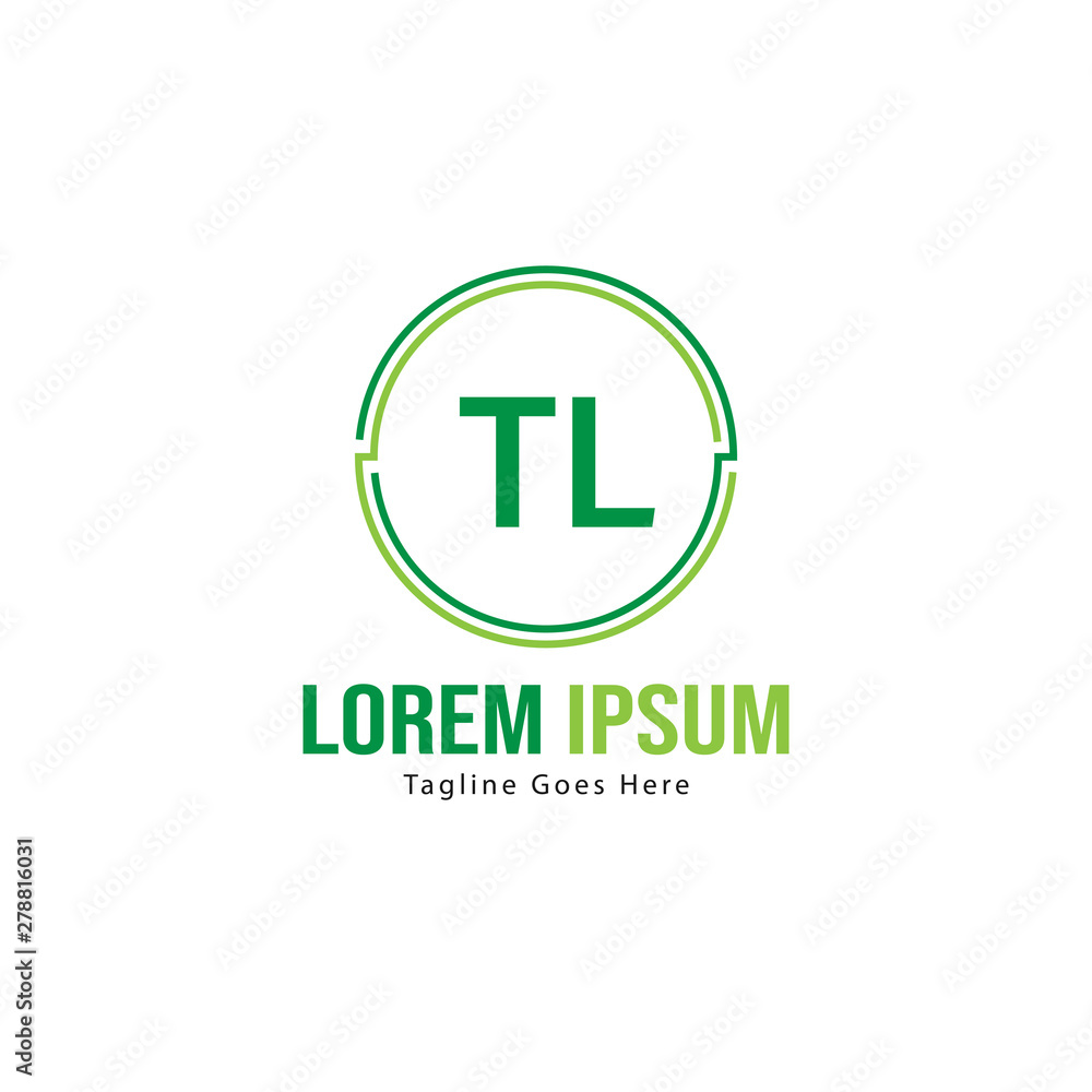 Initial TL logo template with modern frame. Minimalist TL letter logo vector illustration Initial TL logo template with modern frame. Minimalist TL letter logo vector illustration