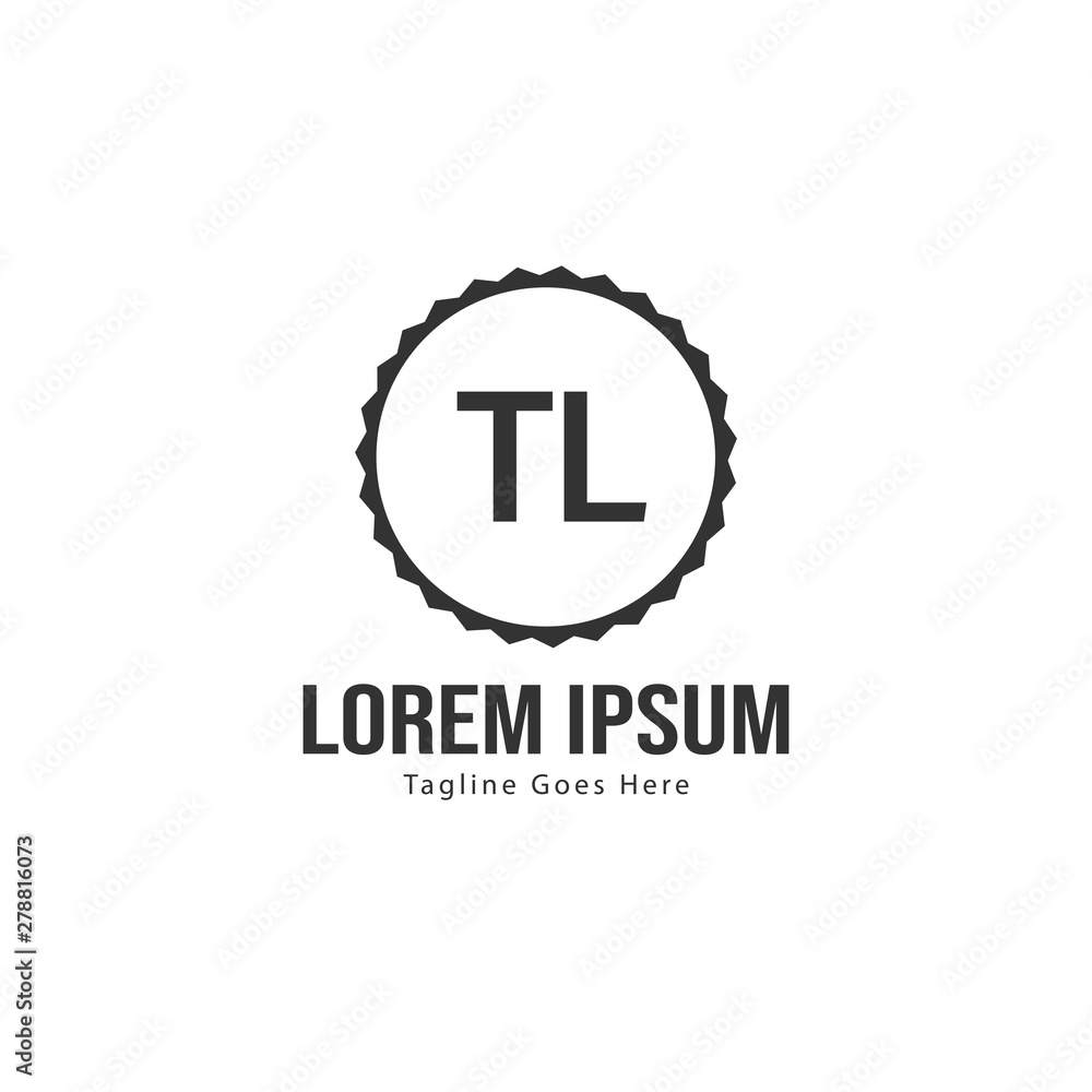 Initial TL logo template with modern frame. Minimalist TL letter logo vector illustration Initial TL logo template with modern frame. Minimalist TL letter logo vector illustration
