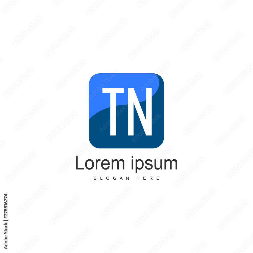 Initial TN logo template with modern frame. Minimalist TN letter logo vector illustration Initial TN logo template with modern frame. Minimalist TN letter logo vector illustration