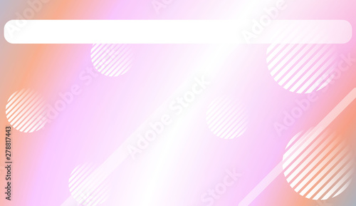 Abstract Blurred Gradient Background with Line, Circle. For Screen Cell Phone. Vector Illustration.