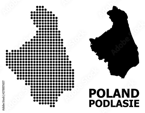 Dot Mosaic Map of Podlasie Province photo